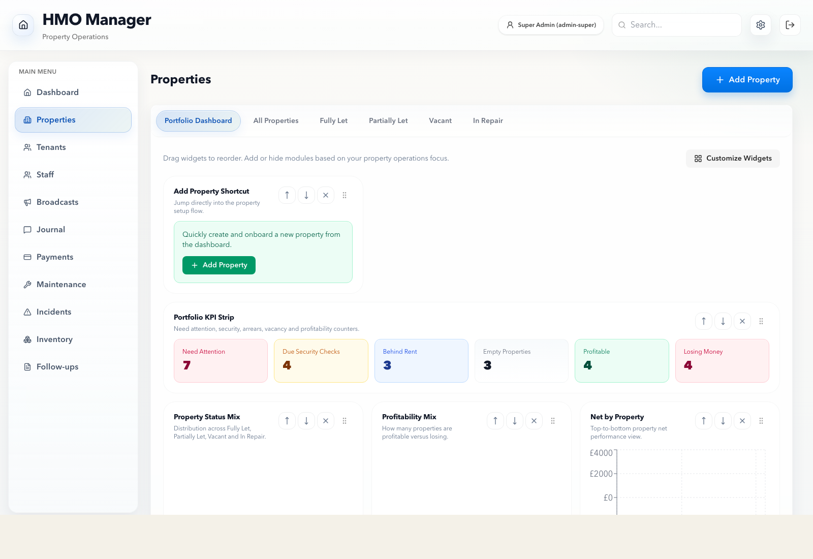 Client Safeguard property management preview